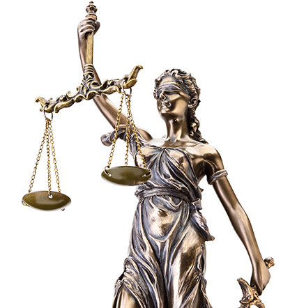 Statue de la justice, symbole du métier d’huissier